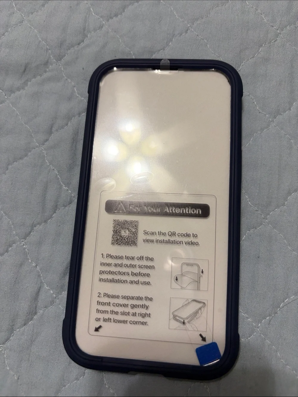 NIB Miracase Navy Blue iPhone Protective Case - iPhone 16 E Compatible